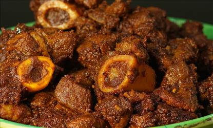 How to make Mutton Ghee Roast - Boneless mutton cooked and cooked in ghee with a roasted spice masala.